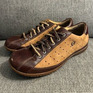 Born brown & tan Hawkeye Bicycle Toe Oxford Sneakers size 7 women